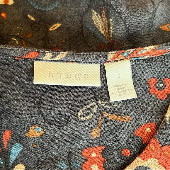 ⭐️ Nordstrom Hinge Long Sleeve Babydoll Dress V-Neck Size SMALL - Picture 3 of 5